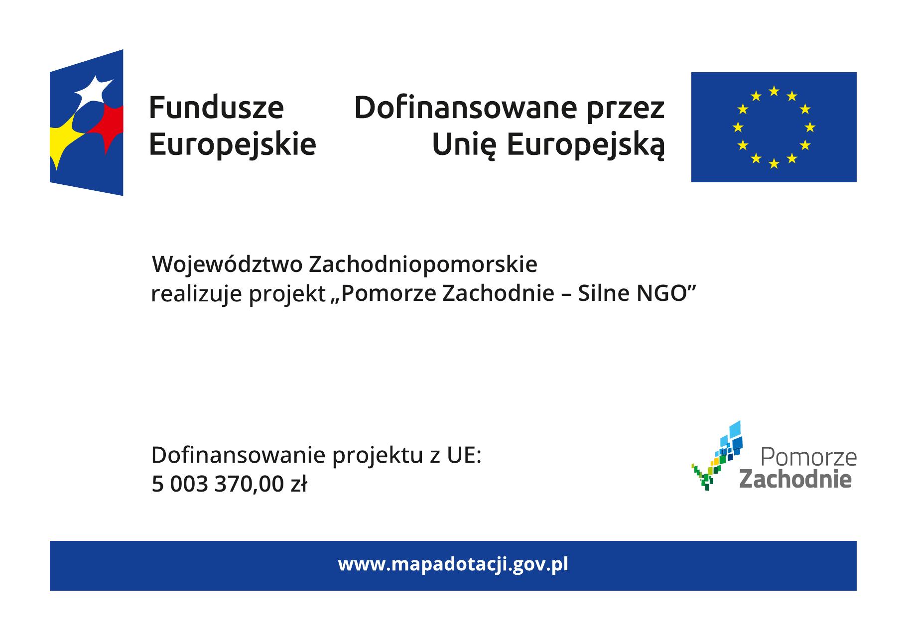 Plakat informacyjny A3 — Pomorze Zachodnie Silne NGO